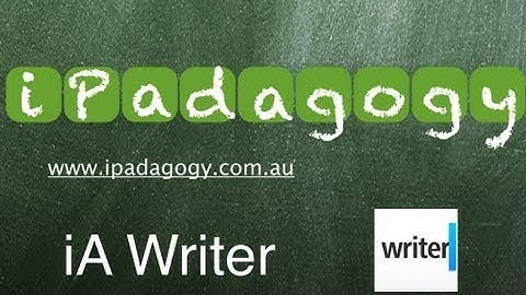 iPadagogy - App Review - iA Writer Video Tutorial