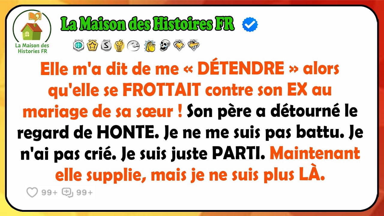 Elle a levé les yeux au ciel, lentement, théâtralement, pour que tout le monde le voie. Puis elle m’a traité de mec complexé devant sa famille et ses amis, avant d’attraper son ex par le col et de...