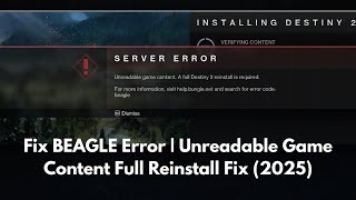 Celebrity Destiny 2 BEAGLE Error Code Fix | Game Won’t Launch or Install Properly Wealth