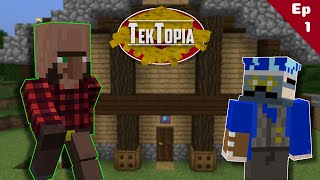 Starting Our Village! | TekTopia Let's Play Ep. 1