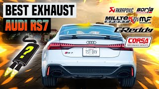 Audi RS7 Exhaust Sound🔥 Akrapovic,Stock,Milltek,Straight Pipe,Upgrade,Armytrix,Review,Acceleration+