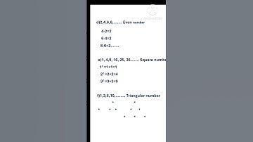 Number sequence          patternNumber