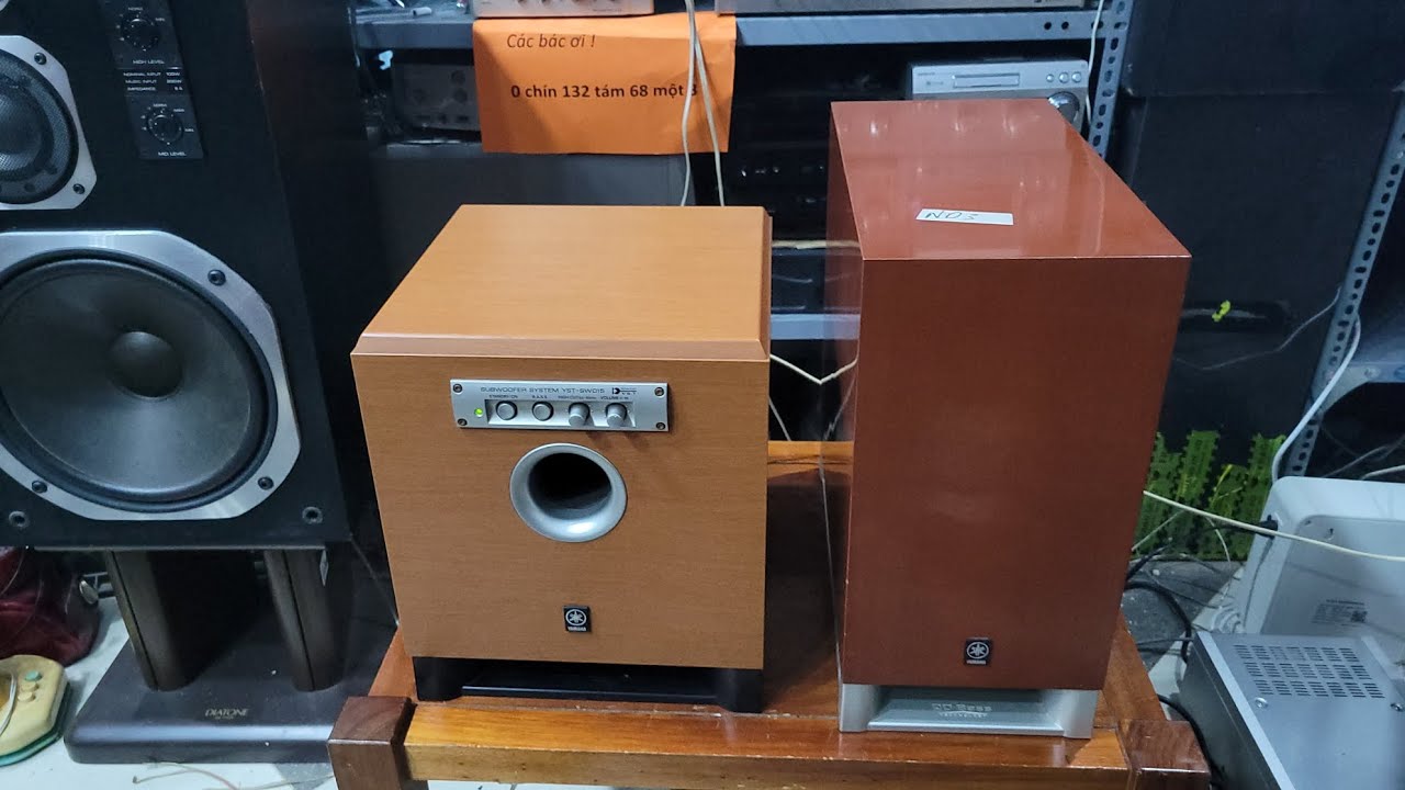 Yamaha SW YST 015 and Yamaha SW P025 subwoofers with 16cm bass