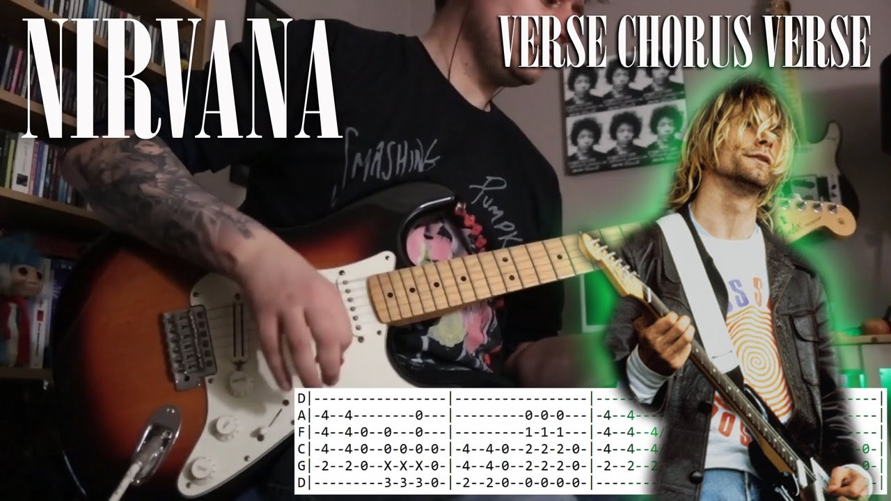 Nirvana Verse Chorus Verse Guitar cover W/tabs YouTube
