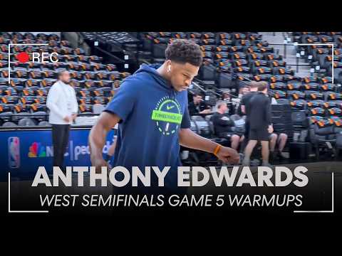 Anthony Edwards West Semifinals Game 5 Pregame Warmups