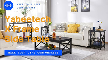 Yaheetech 3-Tier End Table (X-Shaped Frame) #endtable