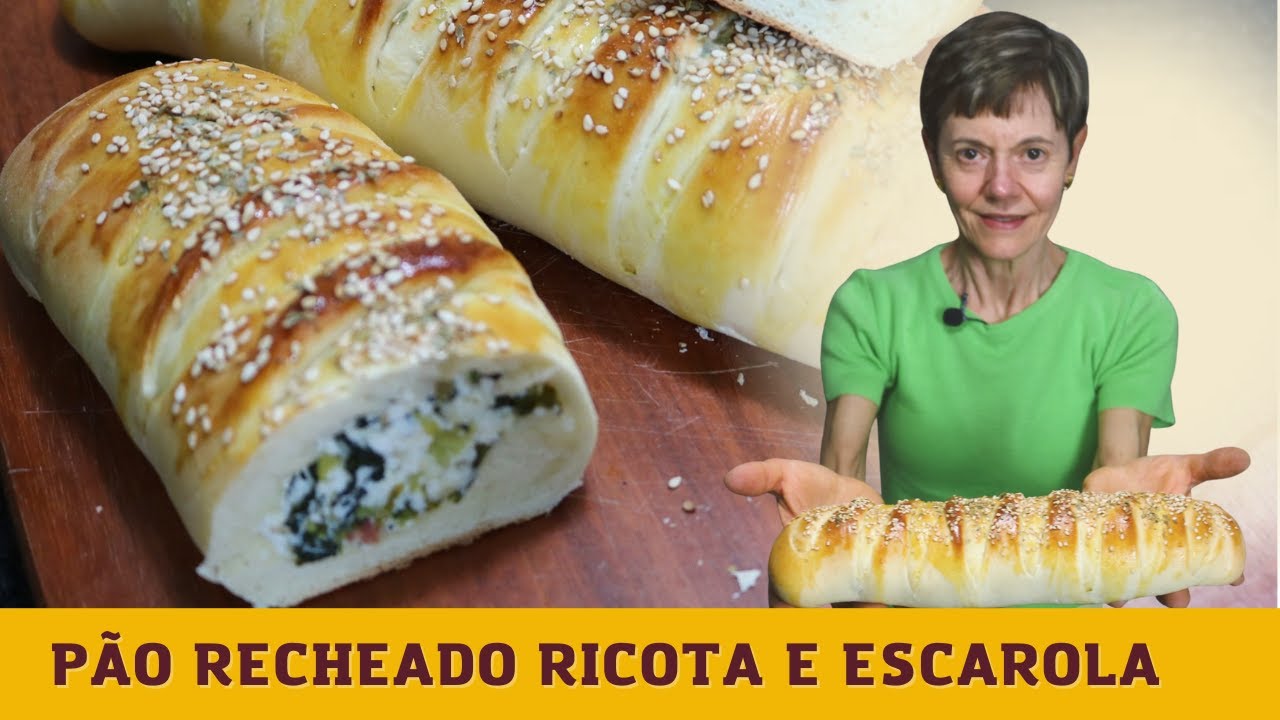 PAO RECHEADO COM RICOTA E ESCAROLA | O recheio mais delicioso que eu já fiz 🥰😊😋