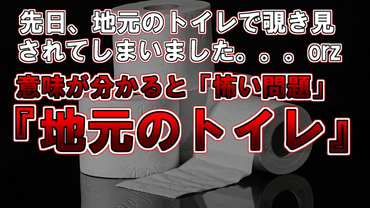 ゆっくり解説 先日 地元のトイレで覗き見されてしまいました Orz 意味が分かると 怖い問題 地元のトイレ 職場のヒロイン 雪山 Youtube