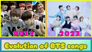 2013 to 2023 Evolution of BTS songs 💜. ( All song )