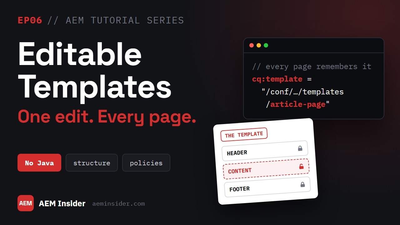 Editable Templates — How Every Page Gets Its Structure