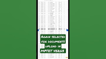 again selected for documents upload in MPTET VERG3