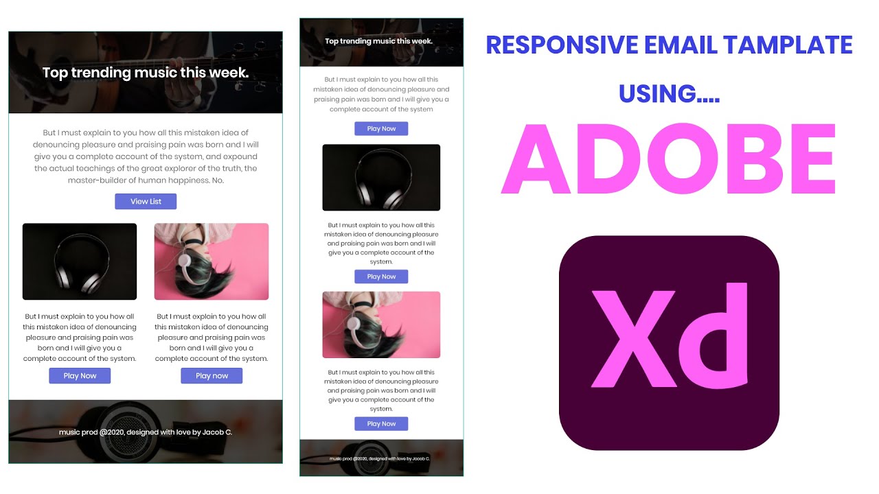 free adobe xd email template free adobe xd email template