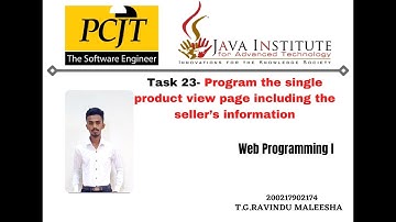 Web project Task 23 | 1st year | Semester 01 | Java Institute | eShop Application
