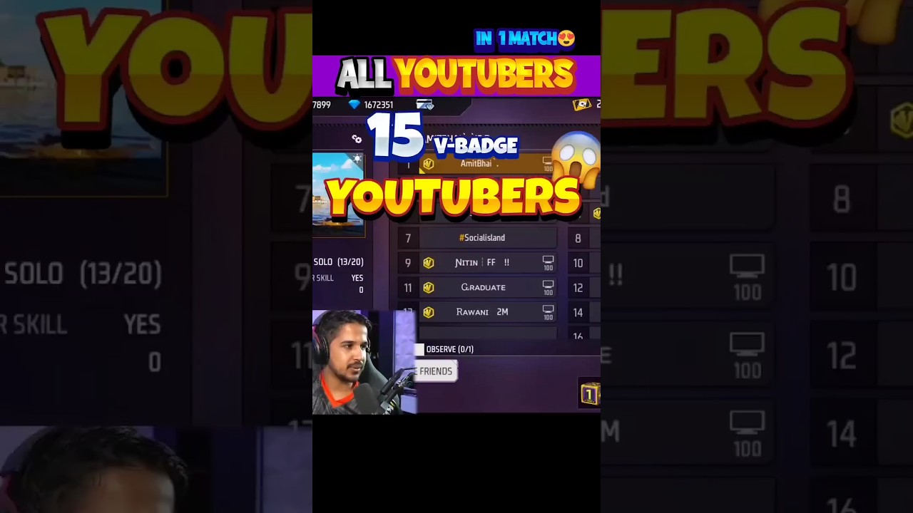 Amit bhai ne banaya Custom 🤩15 v badge YouTubers😱