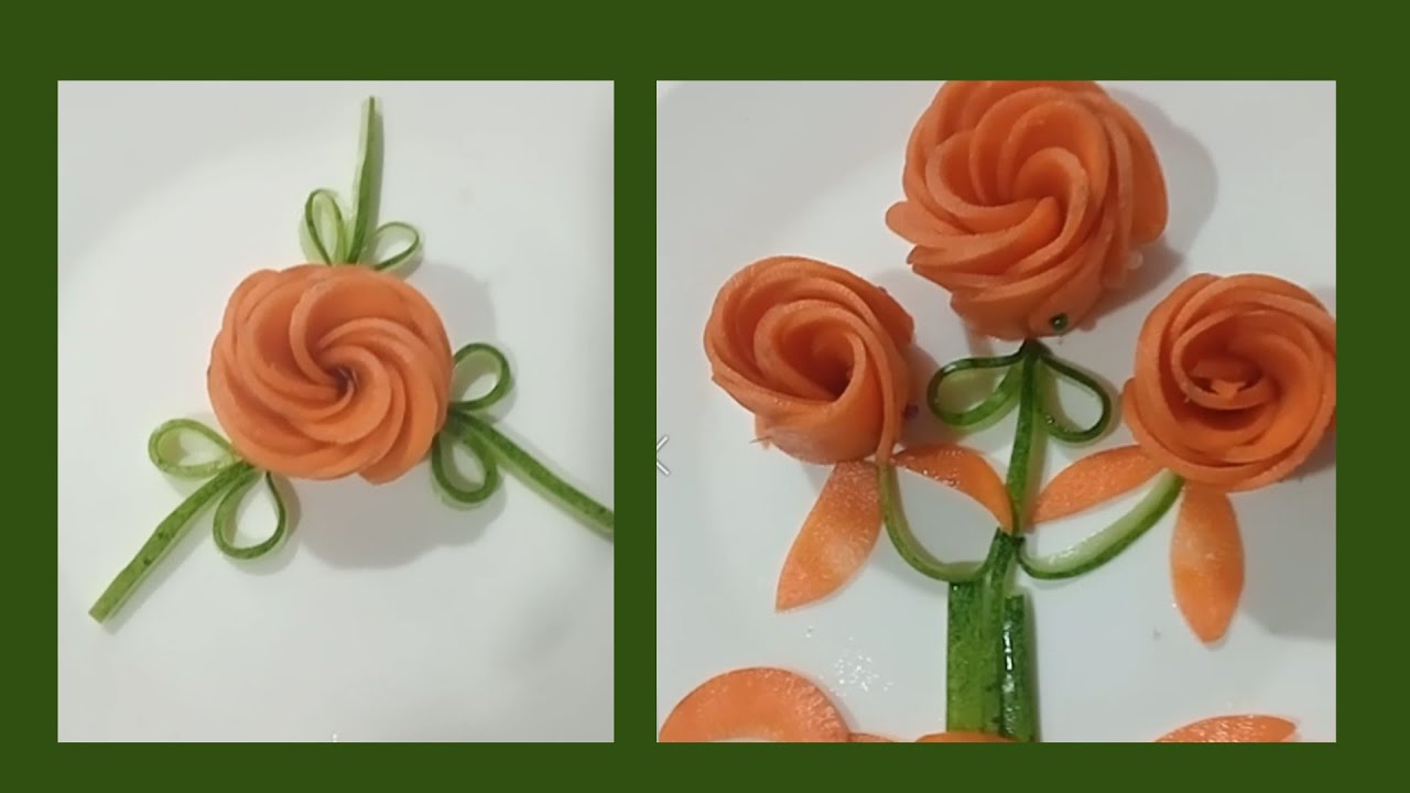 Beautiful Flower From Carrot And Cucumber 168 Fruit D kor YouTube beautiful-flower-from-carrot-and-cucumber-168-fruit-d-kor-youtube