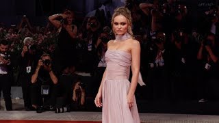 Lily Rose Depp on the red carpet for The King in Venice