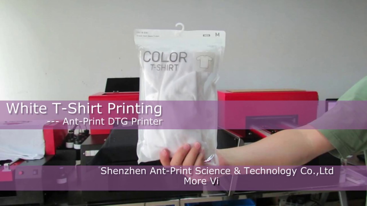 【Ant-Print】DTG Direct To Garment Printer For White T-shirt - YouTube