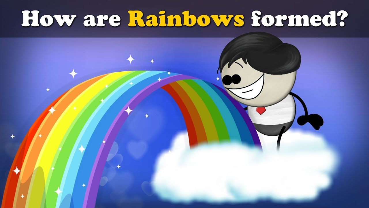 How are rainbows formed from sunlight and water?