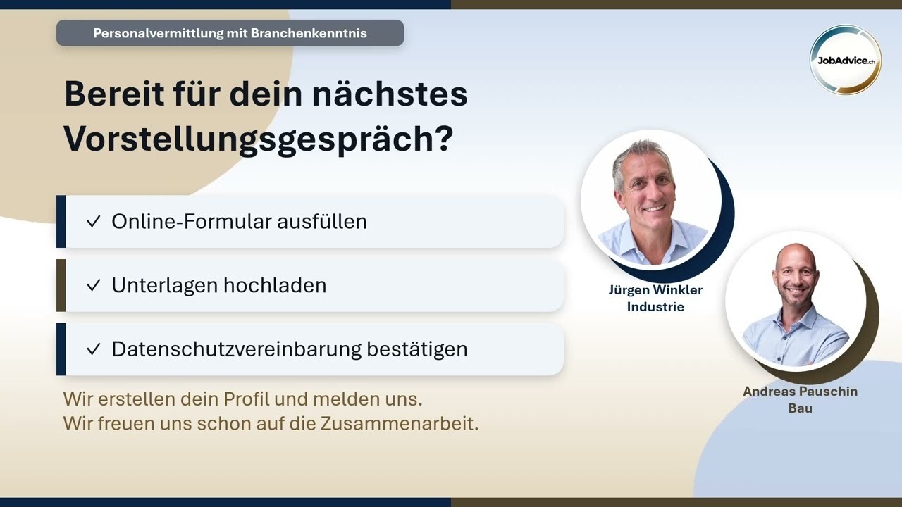 So funktioniert deine Stellensuche mit JobAdvice – Festanstellungen in Industrie und Bau