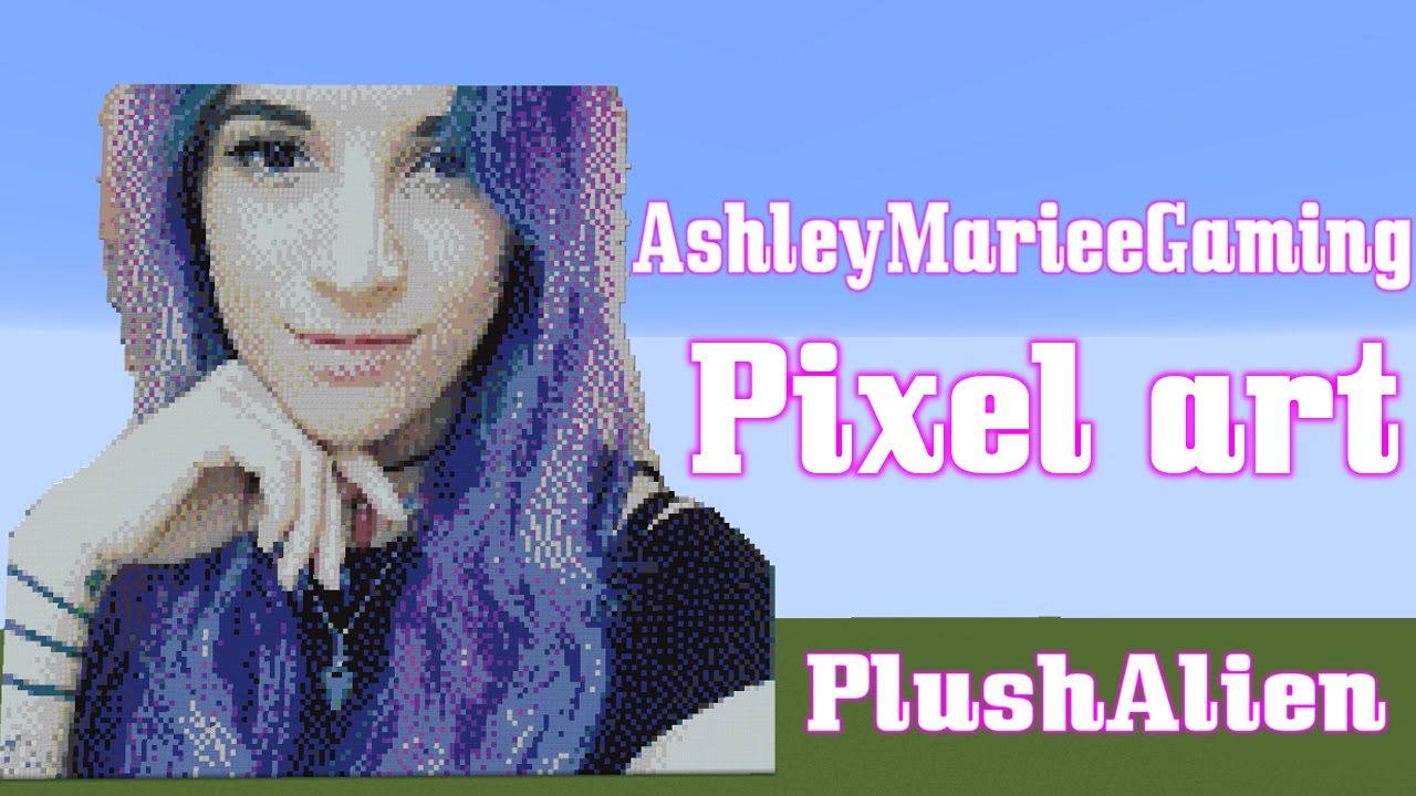 Minecraft Pixel Art SpeedBuild | AshleyMarieeGaming - YouTube