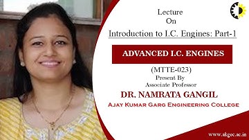 ADVANCED I C  ENGINES LECTURE 01 