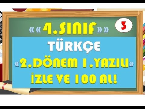 4.Sınıf Türkçe 2.Dönem 1.Yazılı Hazırlık 3