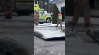 'Large fire with explosions' at Geauga County towing company closes portion of U.S. Route 6