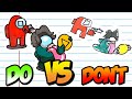 How to Draw Among Us Squid Game DOs & DONT's Amazing Squid Game Compilation in One Minute Challenge!
