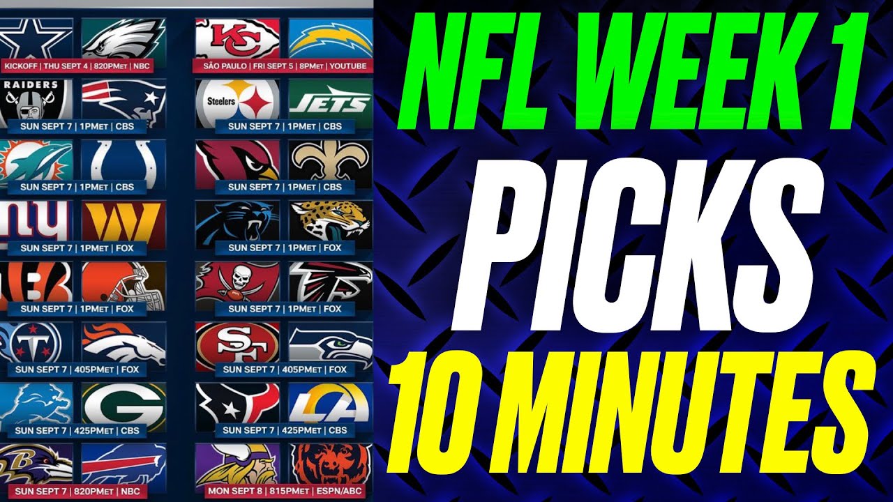 NFL WEEK 1 2025 Predictions & Picks for EACH GAME IN 10 MINUTES - YouTube