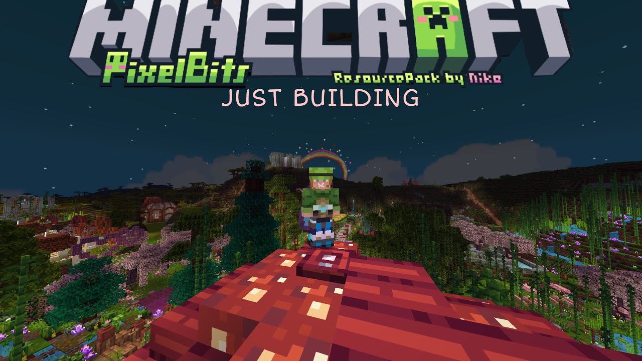 MINECRAFT NO TALKING JUST BUILDING! BUILDING RAINBOW - YouTube