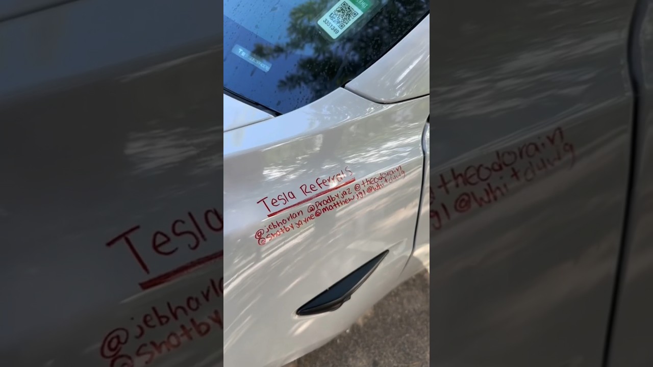 Writing my first Tesla referral on my Tesla!