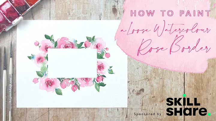 How to Paint a Loose Watercolour Rose Border