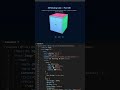 Mind-Blowing 3D Rotating Cube in HTML CSS JS! 😲 #shorts