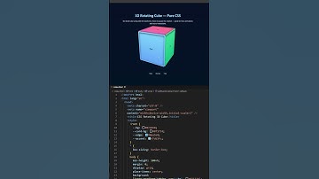Mind-Blowing 3D Rotating Cube in HTML CSS JS! 😲 #shorts