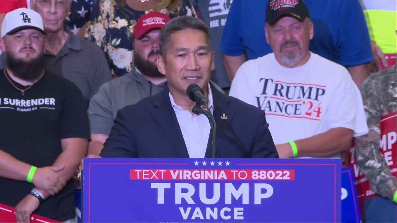 Hung Cao Speaks at J.D. Vance Rally in Radford, VA