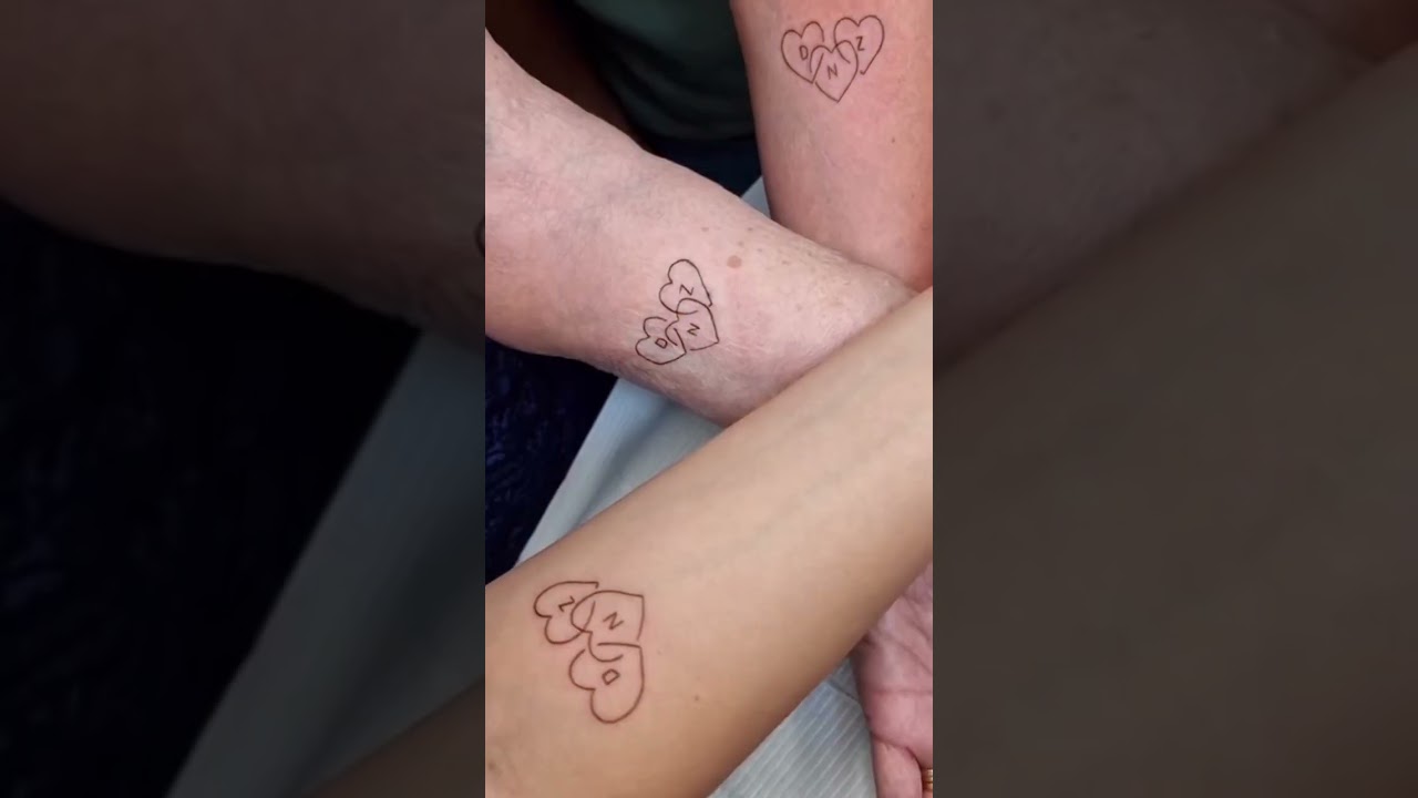 3 Hearts For 3 Ladies From 1 Family - Body Tattoo Perth - Nova You Tattoo Studio