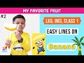My favourite fruit banana easy lines on banana  banana day speech for kids  rkistic
