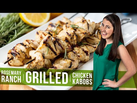 Rosemary Ranch Grilled Chicken Kabobs