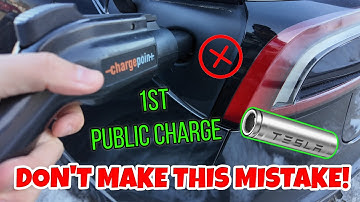 DON’T MAKE THIS MISTAKE! 🪫🔌 My First Time Charging Tesla in Public ❌