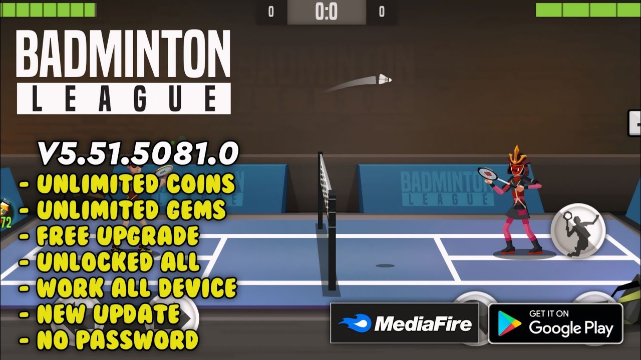 Download Badminton League Mod Apk Versi Terbaru 2025 Unlimited Money