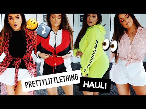 PRETTYLITTLETHING SUMMER CLOTHING + MAKE UP HAUL! | Rachel Leary