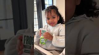 Ciara and Russell Wilson's Big Girl Amora sippin on her Frosh juice