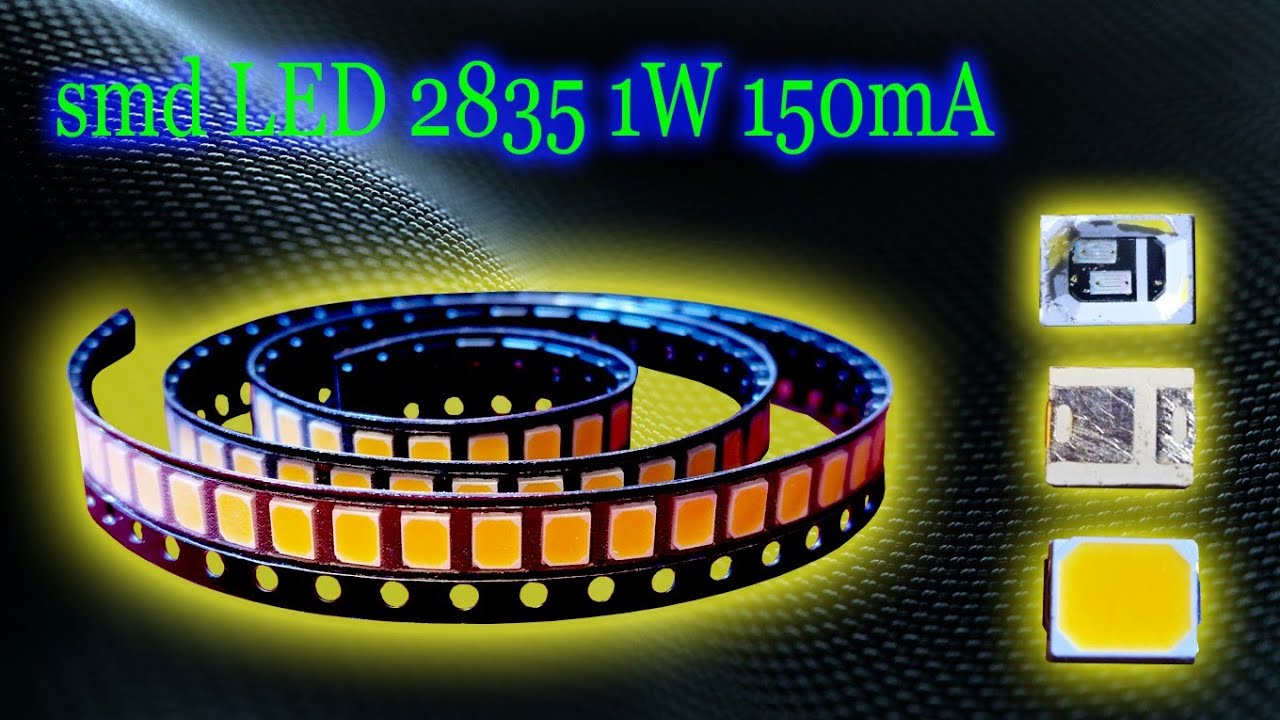 Хорошие светодиоды smd LED 2835 1W 150mA Обзор тест и сравнение