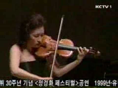 Kyung Wha Chung plays Bach violin sonata No1 BWV1001(Presto)