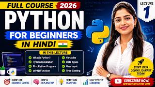 Learn Python from Scratch in Hindi | Lecture 1 | Complete Beginner Course