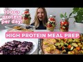 Healthy  high protein weekly meal prep  100g protein per day