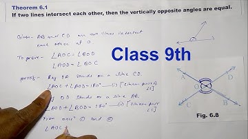 Class 9th Ex - 6 Theorem 6.1 Lines and Angles Maths NCERT CBSE