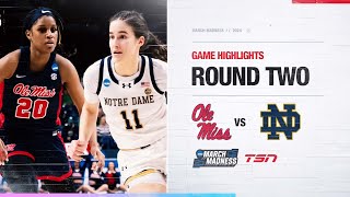 NCAA Women&#39;s March Madness Highlights: (7) Ole Miss vs. (2) Notre Dame