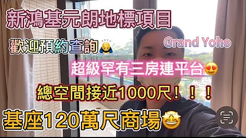 #元朗站 #GrandYoho 120萬尺#商場 上蓋 三房連平台 可用空間近千尺 - 天天要聞