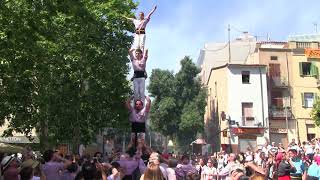 Pilar de 5 a la Sortida d'Ofici de Festa Major 2018 - Minyons de Terrassa